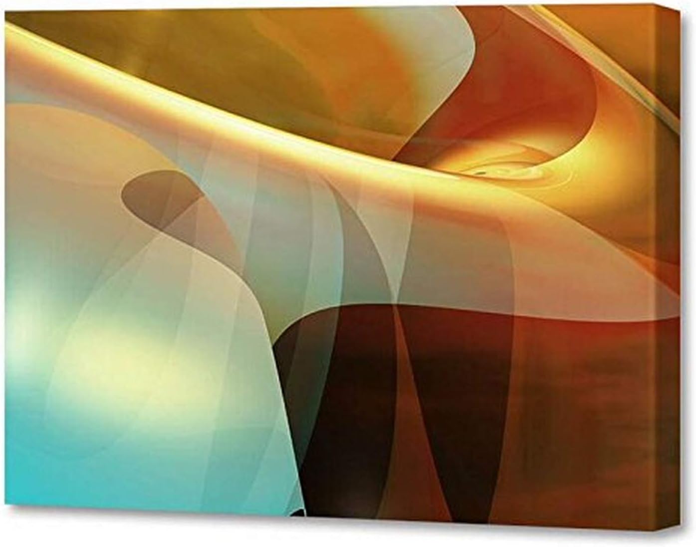Menaul Fine Art "Orchid Limited Edition Artwork, 30 x 20, Brown/Gold/Yellow/Blue/White/Beige/Red/Rust