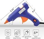 Glue Gun, pistolet à colle chaude avec 40pcs Collez des bâtonnets, Mini Kit Guns à colle chaude Ensemble Gun, Gun à colle pour les artisanats et les arts, Réparations rapides à domicile