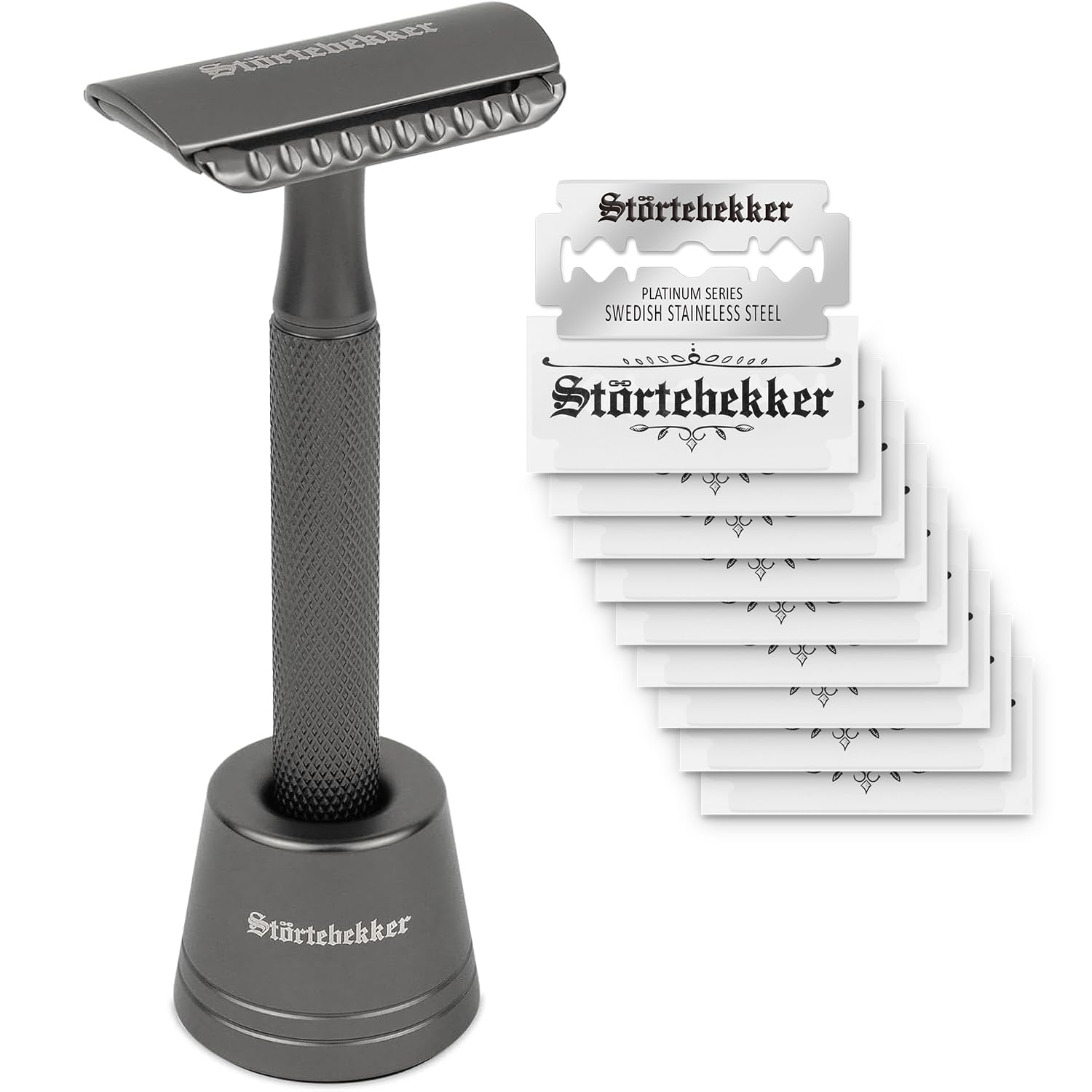Störtebekker Rasierhobel-Set Oslo Premium Rasierhobel Oslo im Set mit Ständer und Klingen