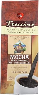 ティーチーノ(Teeccino) オーガニック穀物コーヒー ハーバルコーヒー モカ ミディアムロースト カフェインフリー 312g [海外直送][並行輸入品]
