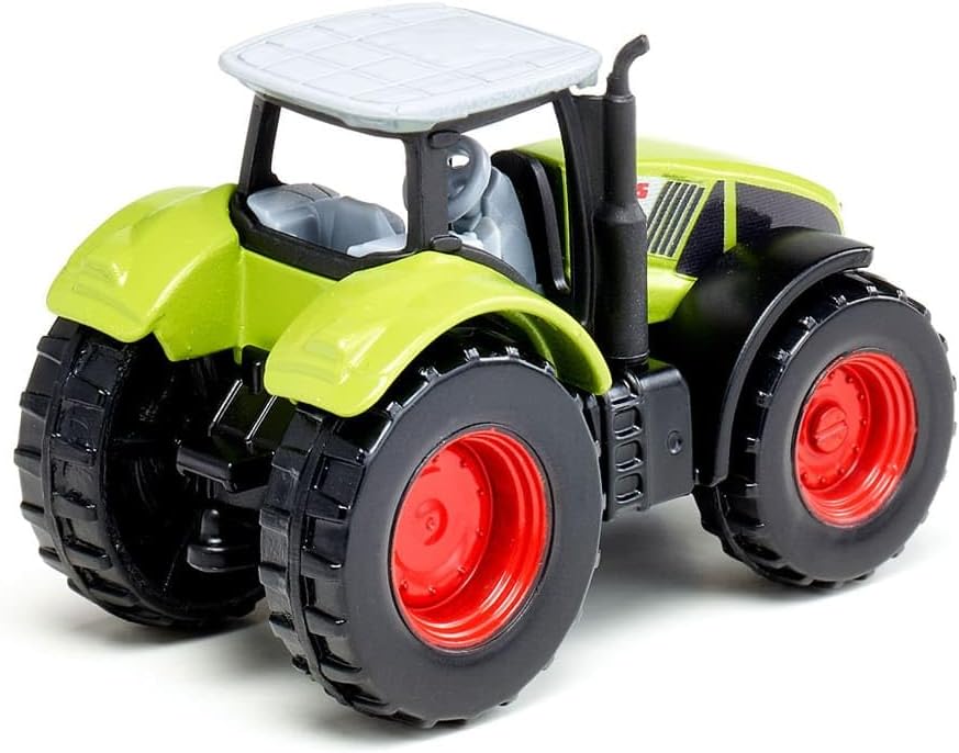 siku 1030 трактор Claas Axion 950 металл пластик зелёный в комплекте с прицепным устройством колёса с резиновыми шинами