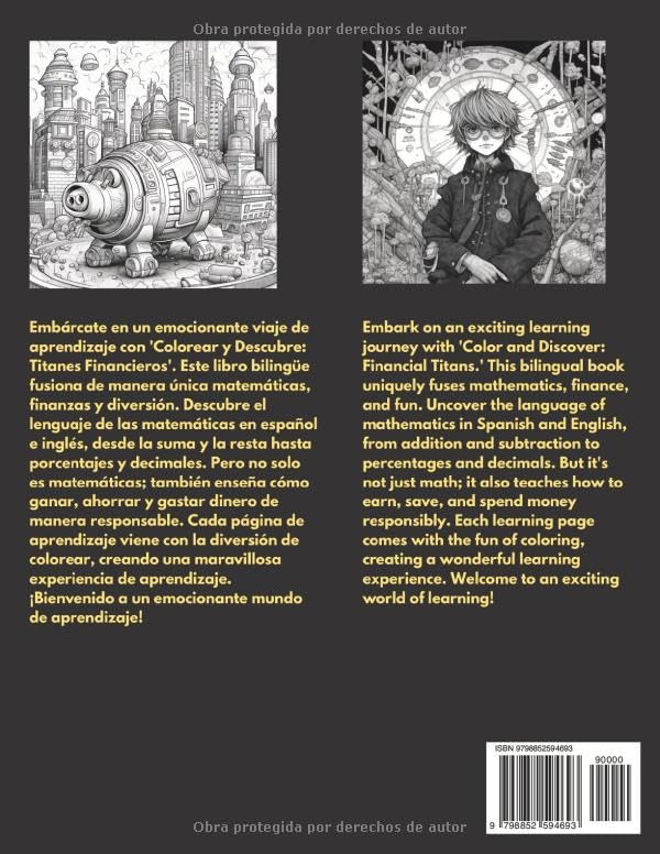 Miniatura 2 de Colorea y descubre Titanes Financieros! Color and discover Financial Titans! (Spanish Edition)