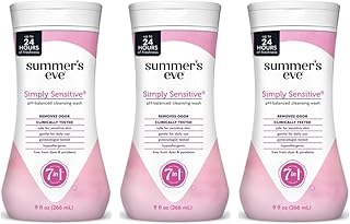 Summers Eve Cleansing Wash, for Sensitive Skin, Simply Sensitive 9 Oz (Pack of 3)