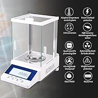 Vista 6 de RUISHAN Balanza de equilibrio analítico de laboratorio de 10.58oz x 1 mg, 0.00oz, báscula científica electrónica de alta precisión para laboratorio