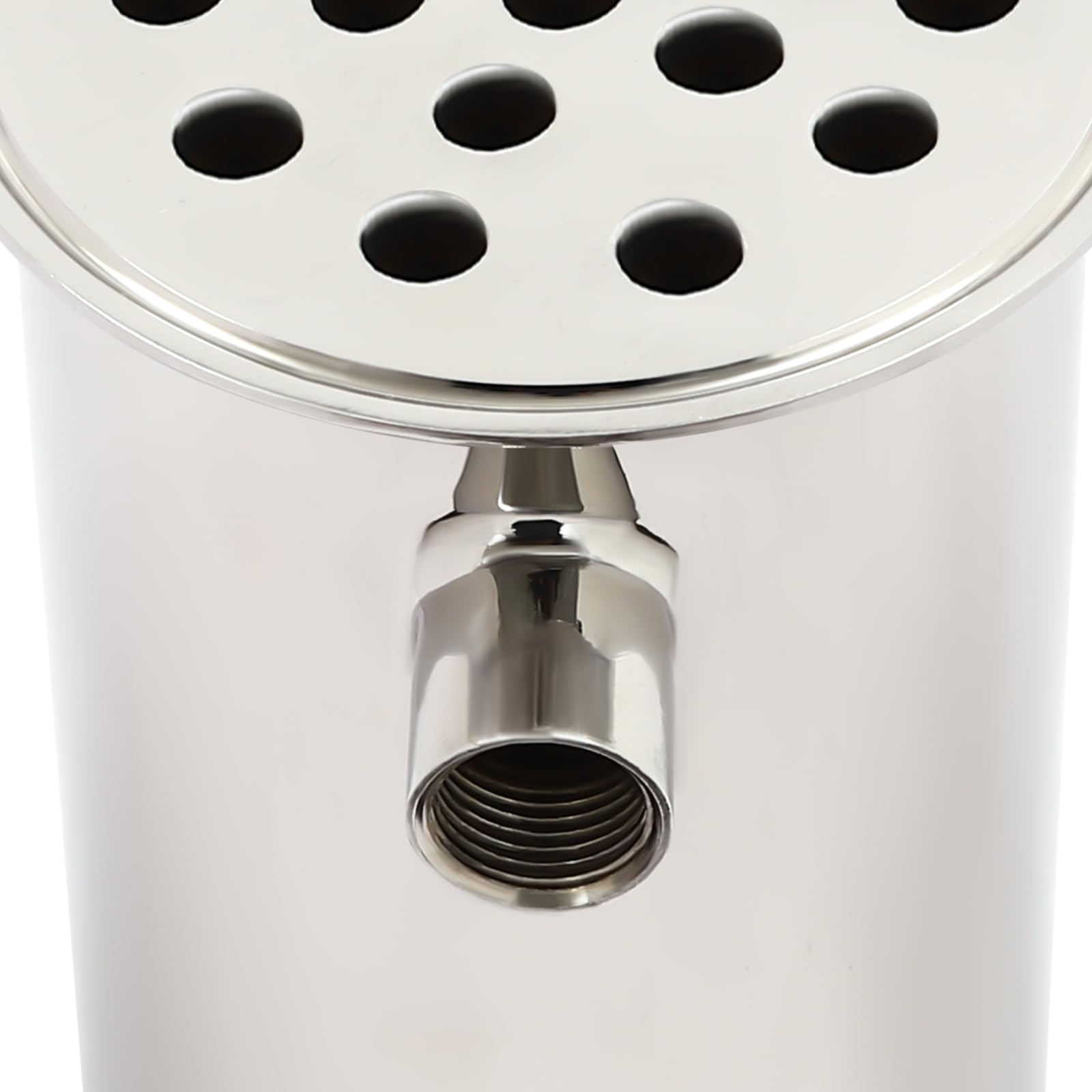 Condenser, 4-Inch Condenser, Distiller, Spittooner, 304 Stainless Steel, 16-Hole Female Threads for Column Still Designed for maximum purification and distillation of spirits.