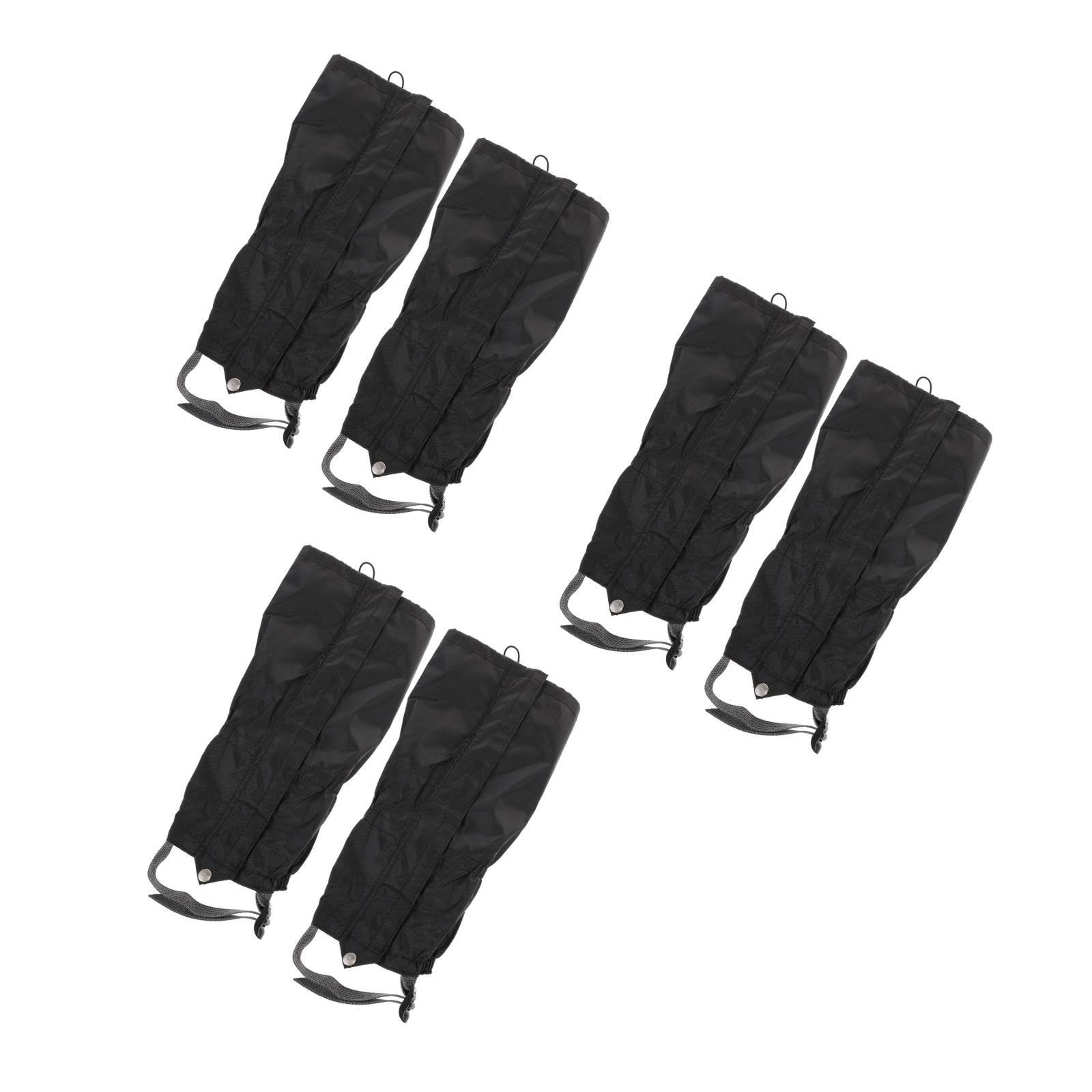 Toddmomy Leggings d'alpinisme Hommes Guêtres De Randonnée pour De Plein Air Protecteur Preuve Couvre-Jambes De Randonnée Enfants Neige Gaiteurs des Jambes Noir Tissu Oxford