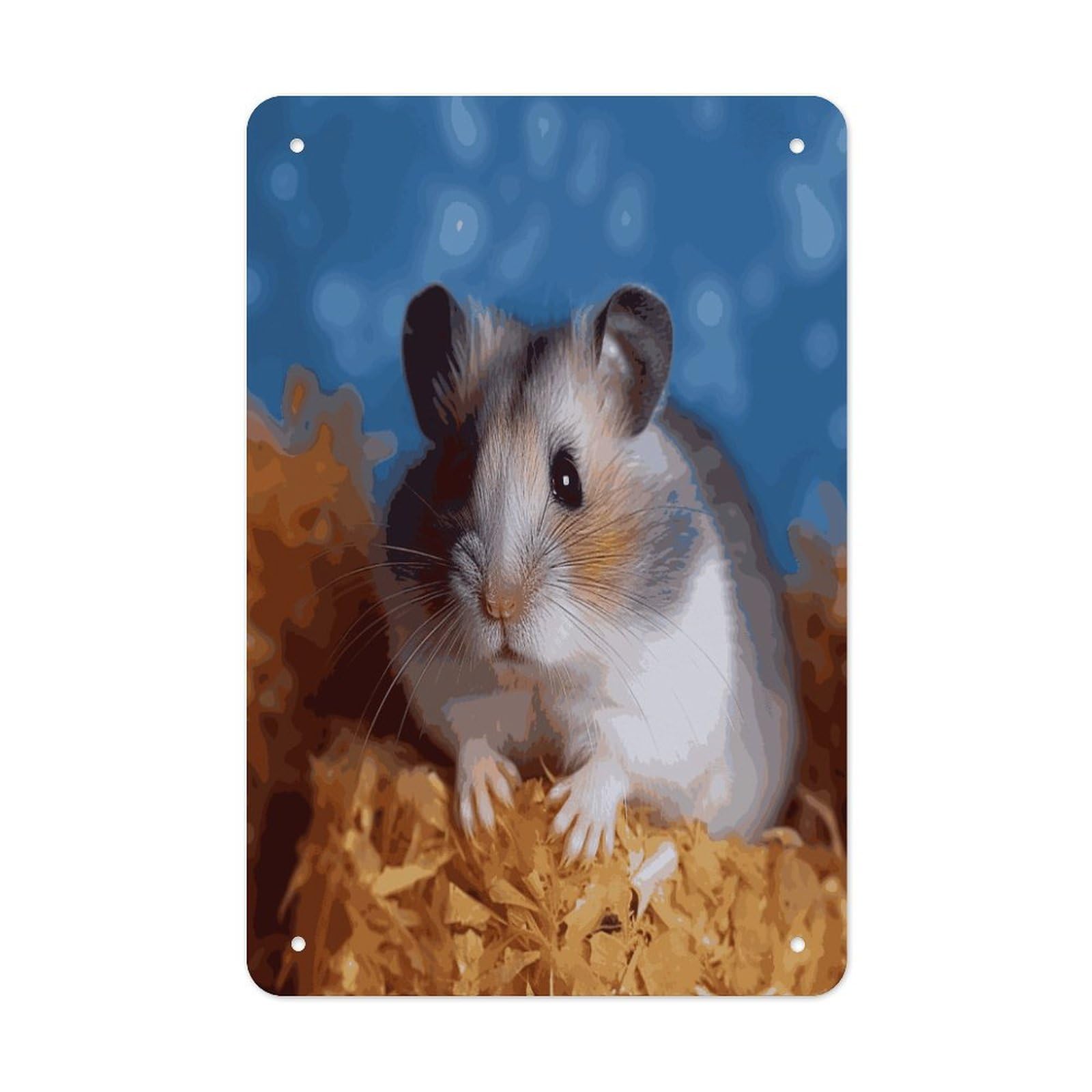 Btcowzrv Style Hamster Metal Tin Sign Wall Decor Hanging Plaque