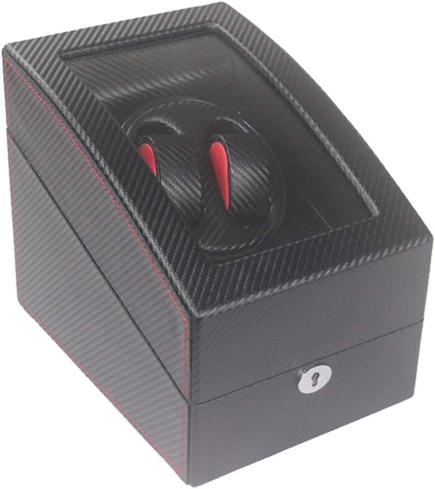Mount Tibet Ultra Quiet Carbon Fiber Watch Winder for 2 Automatic Watches With 3 Storages