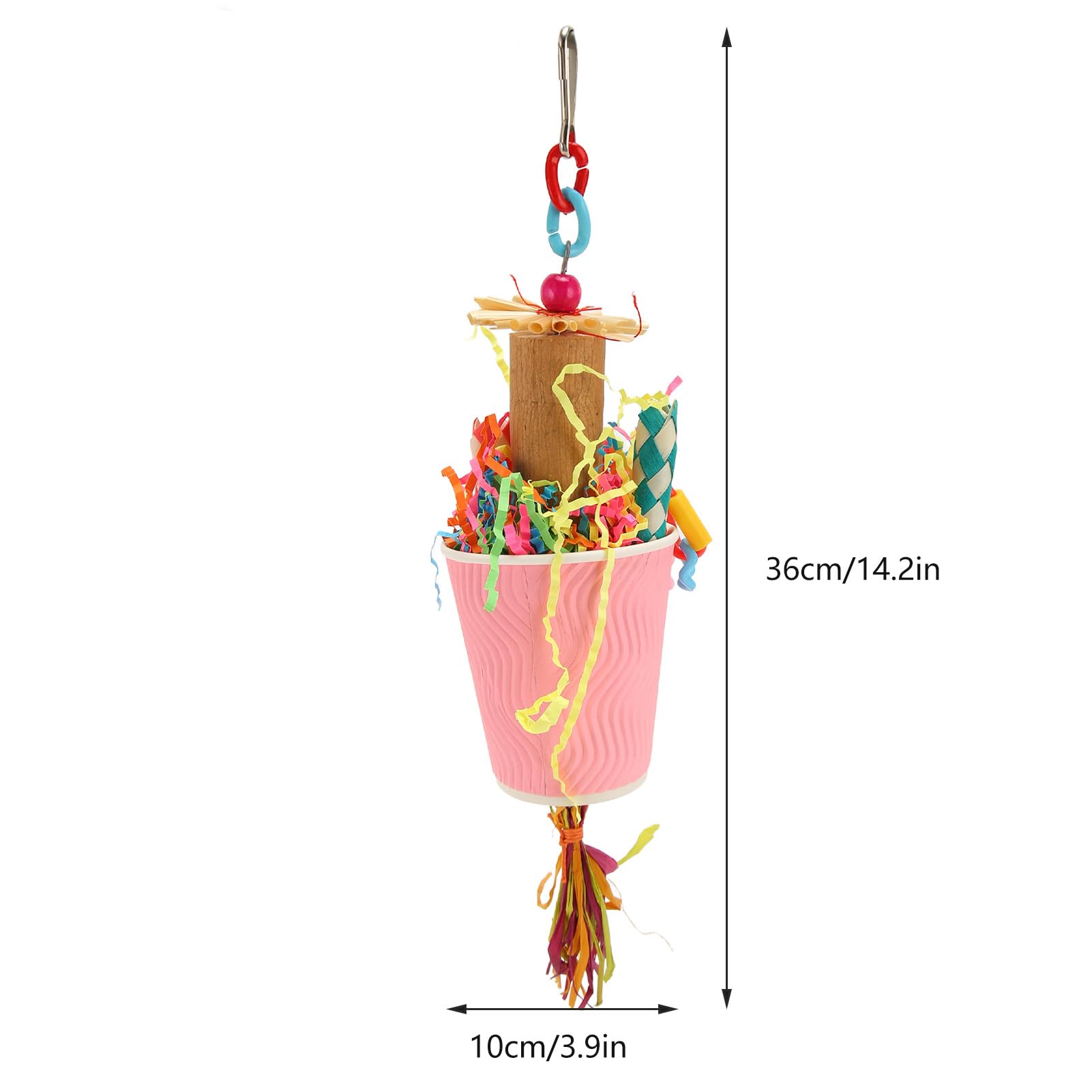 Bird Foraging Toys, Attractive Foraging Cup Shaped Shredder Toy, Reusable, Safe, Bright Colors for Conures - image 7