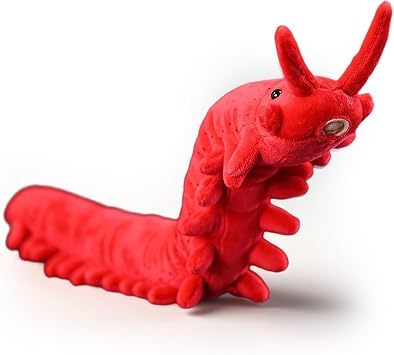 Lifelike Velvet Worm Plush Toy, Realistic Red Segmented Tubular Body Teddy Stuffed Animal, Peripatus Onychophora Unique Toy Gift, 60 Cm/23 In