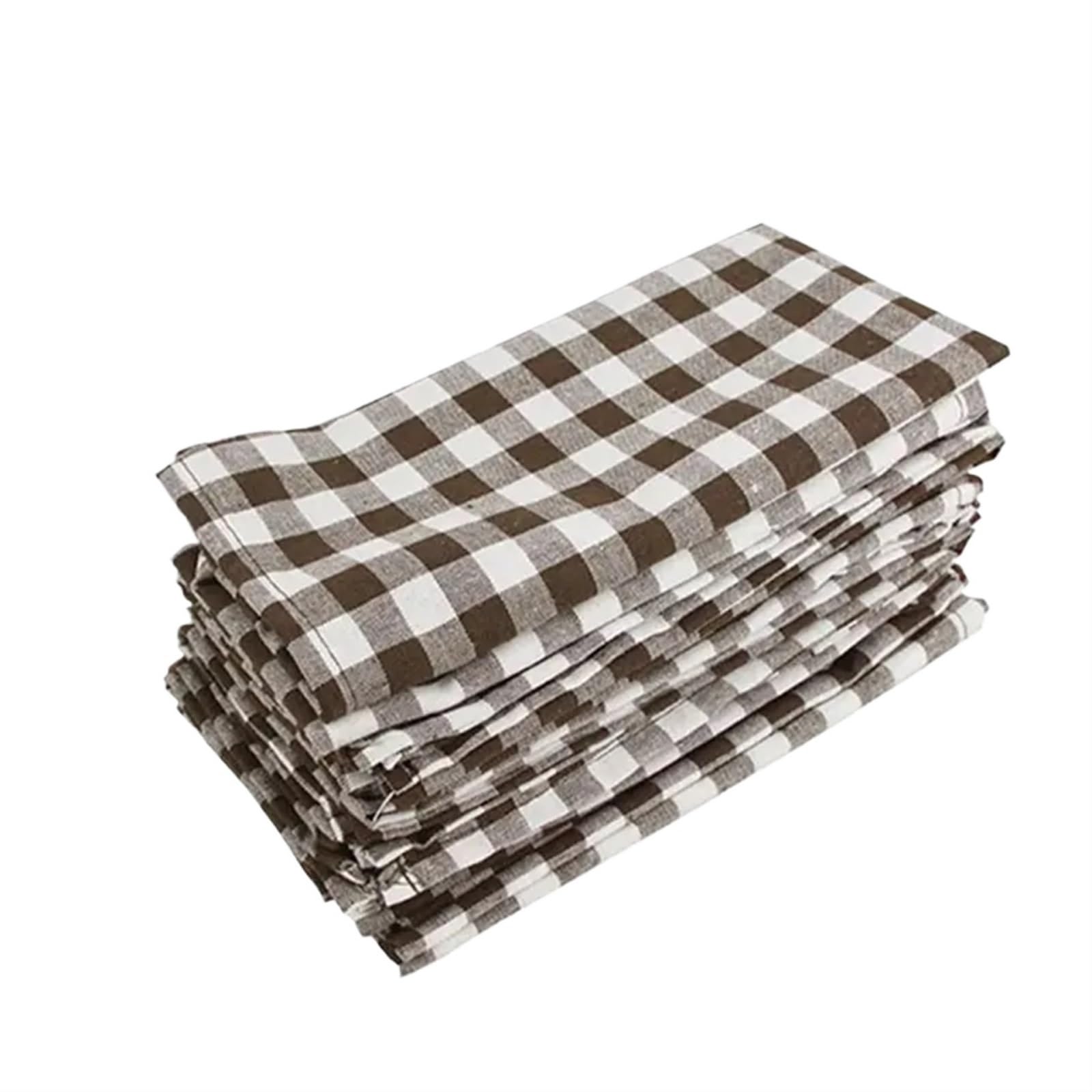 serviettes napkins Set Of 6/12/24 40x40cm Tablecloth Napkins, Polyester Thickened Pads, Reusable Kitchen, Dining, Holiday Decorations for dining wedding party everyday home(Coffee 6pcs)