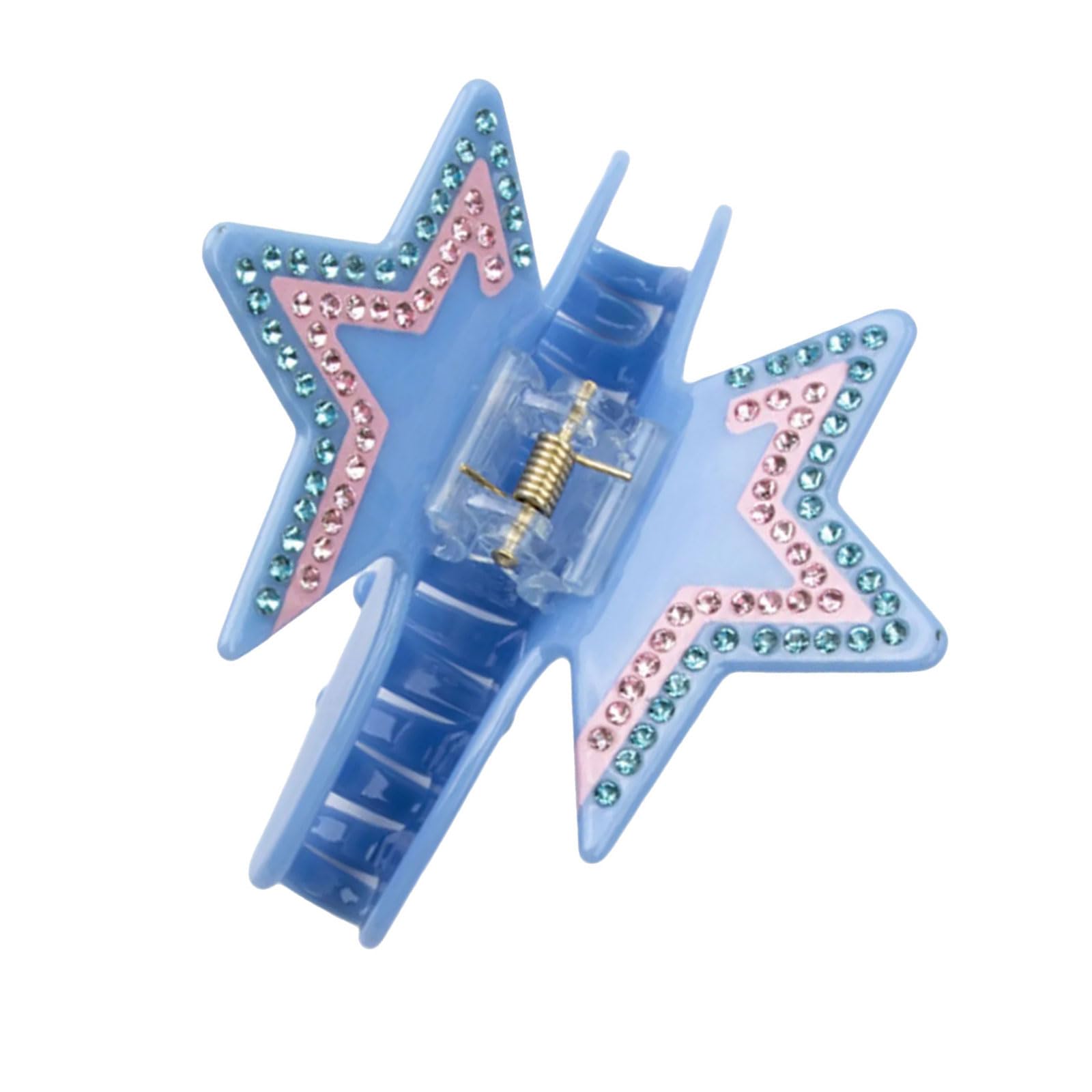 YUXITA Sparkling Fine Pointed Star Hair Clip With Acrylic and Rhinestones Studded For Women Girls Party and Daily Wear
