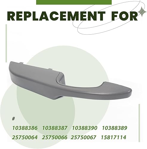 Miniatura 3 de ECOTRIC Reposabrazos de puerta con manija interior compatible con Chevrolet Express Van GMC Savana 2003-2019, repuesto para el lado izquierdo del