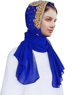 zhxinashu Muslim Islam Hijabs Arab Women Lace Beads Headscarf