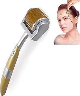 بكرة مضادة للشيخوخة - ديرما رولر ممتازة للعناية بالبشرة، تعزز نمو اللحية والشعر مع ابر دقيقة من التيتانيوم 0.5 ملم