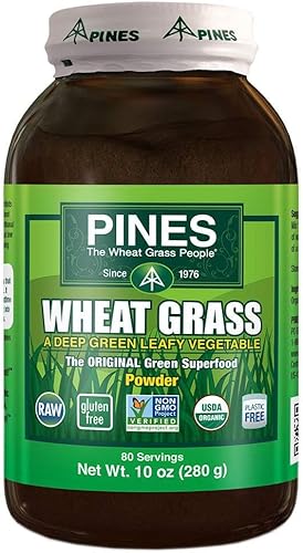Pines International Hierba de trigo en polvo, 10 onzas