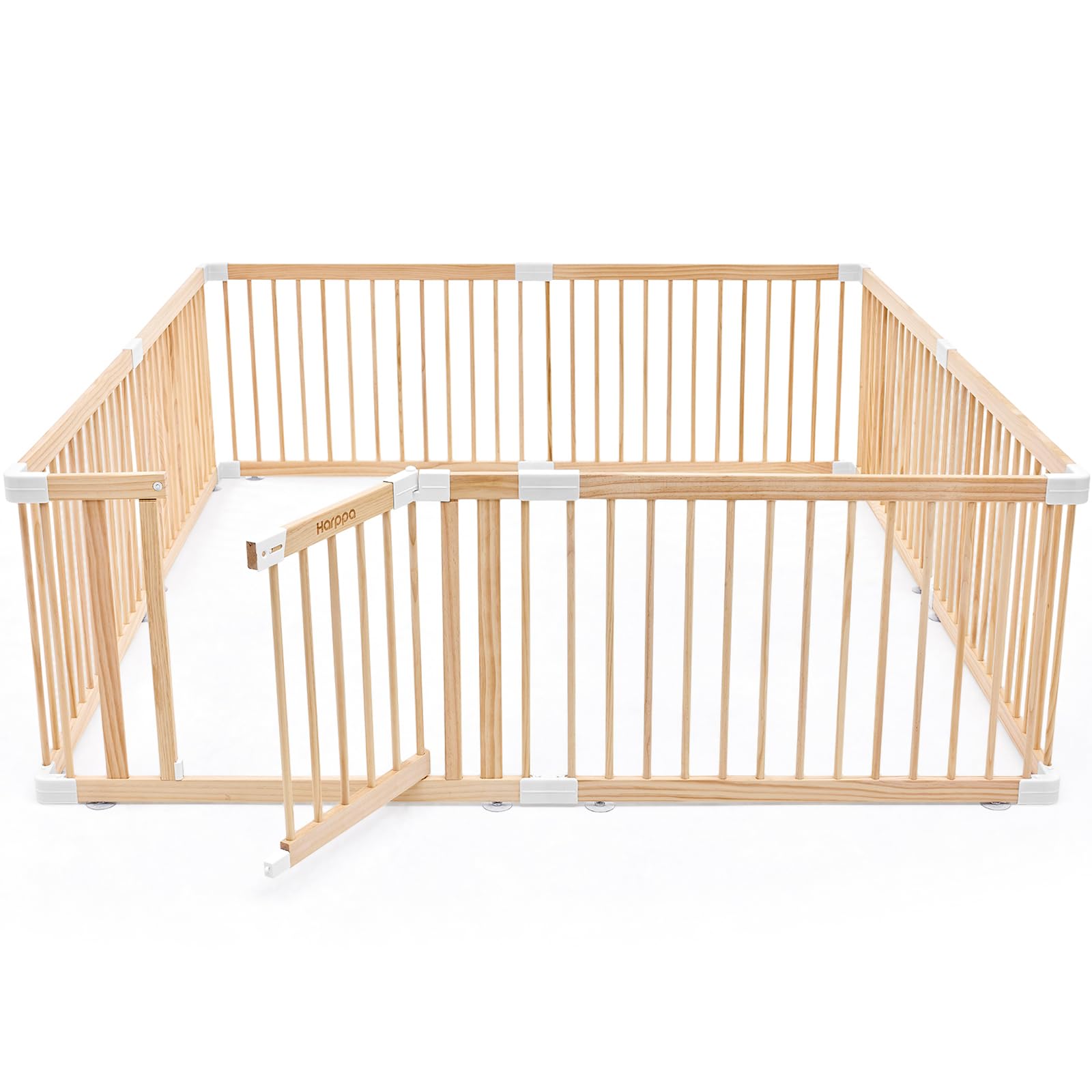 HARPPA Baby Gate Playpen Baby Fence for Babies and Toddlers Baby Play Yards for Play Area (81x73x24 inches)