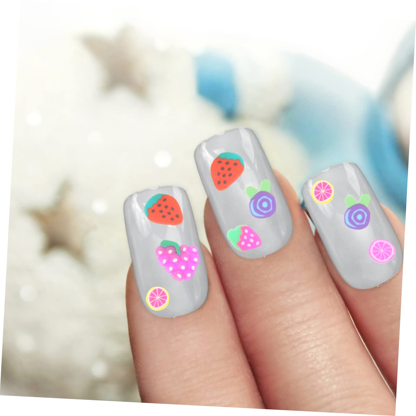 PACKOVE 5 Set Decorazioni Per Unghie Polimeri Pz Charm Per Manicure E Accessori Nail Frutta E Torta 4000 Pezzi*5