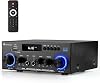 Stereo Audio HiFi Amplifier, 800W Bluetooth Amplifier 5.0, 2 Channels 12V230V, LCD Display, SDUSB, FM Radio, Compatible with Active subwoofer and passive speakers