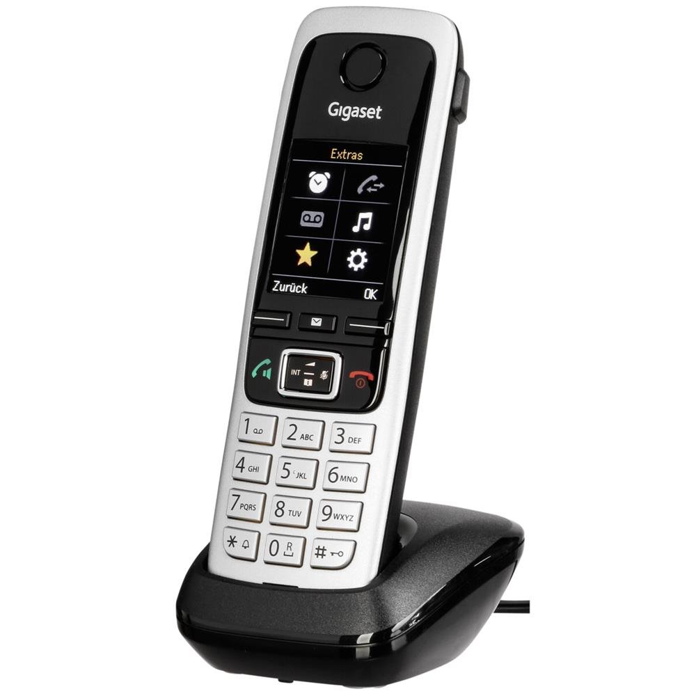 Gigaset C430HX Bar (Hands Free Functionality, IP Phone : IP enabled, Low Radiation), Black [German Version]