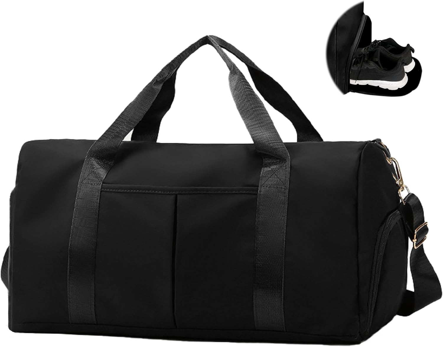 PATRECO Gym Bag for Men Women with Separation for Wet and Dry, Shoe Storage