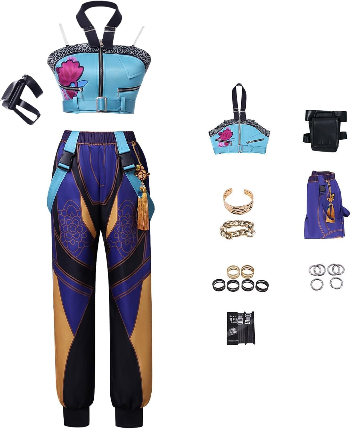 Demon Costume Hunters Outfit for Girls 3-14 Years Stage Dance Idol Cosplay Outfit, Kids Halloween Costumes