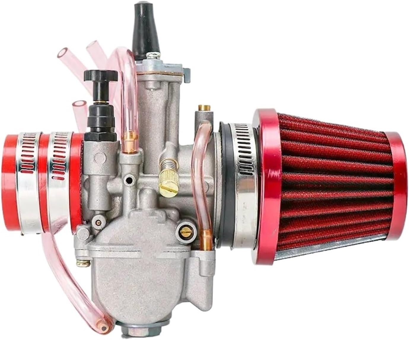 Engine Carburettor Engine Carburettor For PWK 21 24 26 28 30 32 34mm Motorcycle Carb With Air Filter Buggy Quad Dirt Bike Fit 2T 4T Carburetor(28mm RED)
