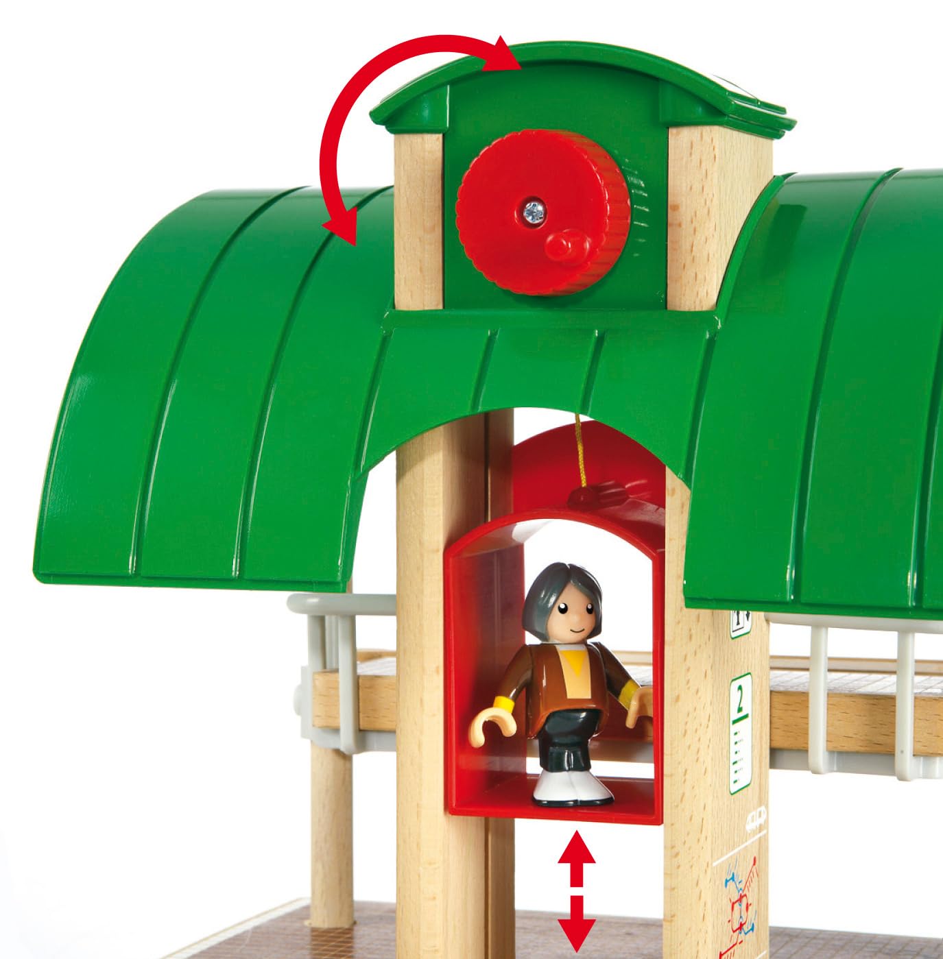 Brio World - 33512 - Circuit Plateforme Voyageurs - Coffret Complet de 42 pièces - Circuit de Train en Bois sur 2 Niveaux - Jouet Mixte à partir de 3 Ans
