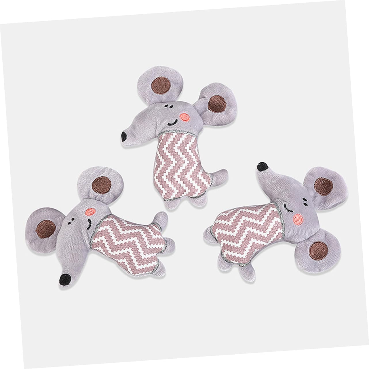 SUPVOX 9piezas Juguete Interactivo De Ratón De Peluche Catnip De Juguetes para Gatos Diseño De Orejas para Jugar y Evitar Arañazos Muebles