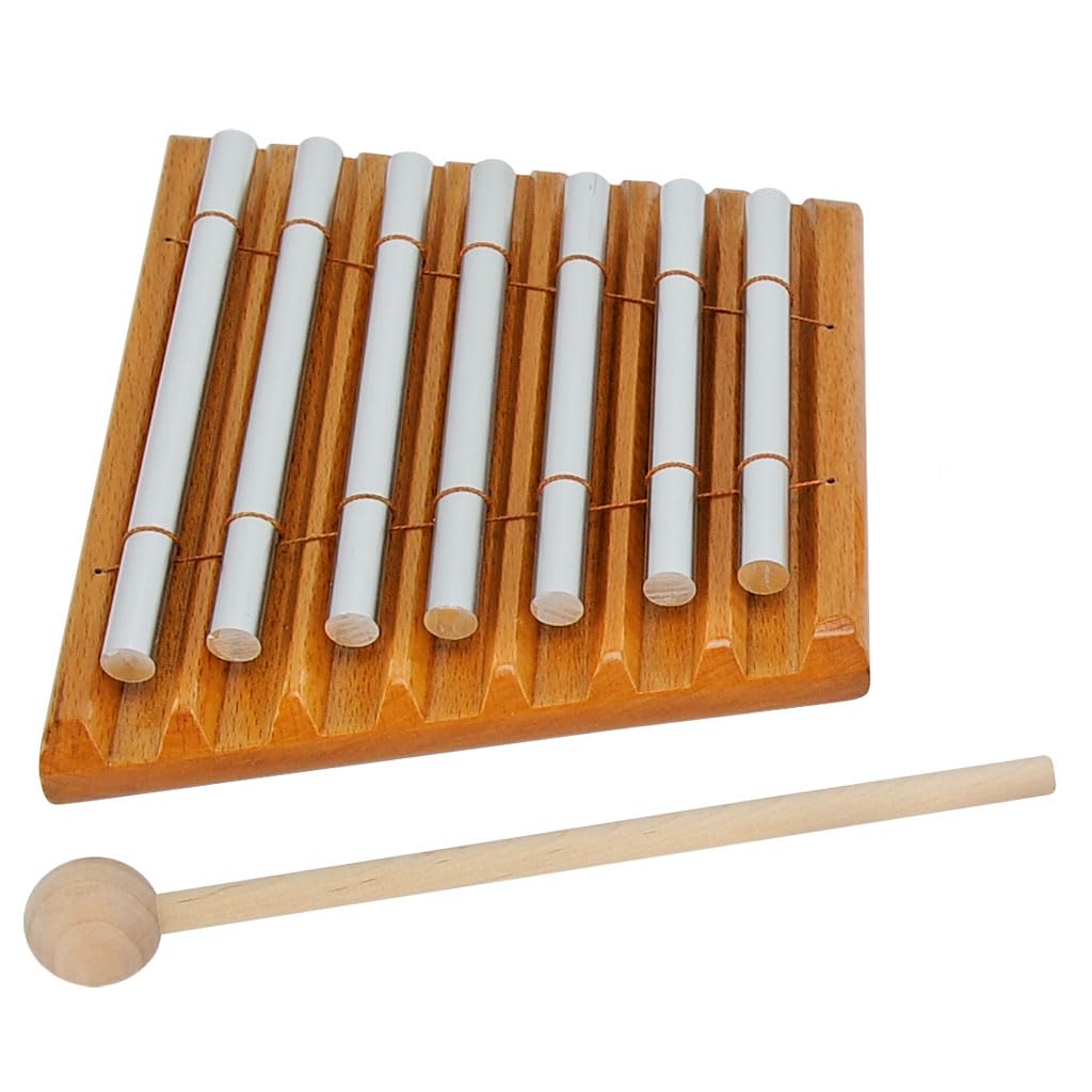 TrellaTon® Sieben-Klangstäbe mit Kugelschlägel Ton c, d, e, f, g, a und b | Wiemann Lehrmittel