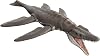 Jurassic World Dominion Roar Strikers Liopluerodon Aquatic Dinosaur Action Figure with Attack Motion and Sound, Toy Gift with Physical and Digital Play