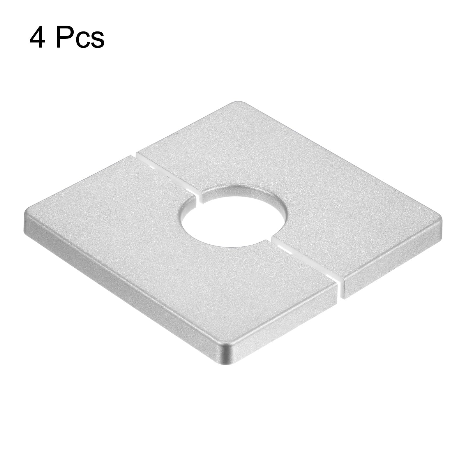 Flangia Divisa QUARKZMAN 4pz - Copertura Quadrata Per Tubi Parete, Nero - Foto 3