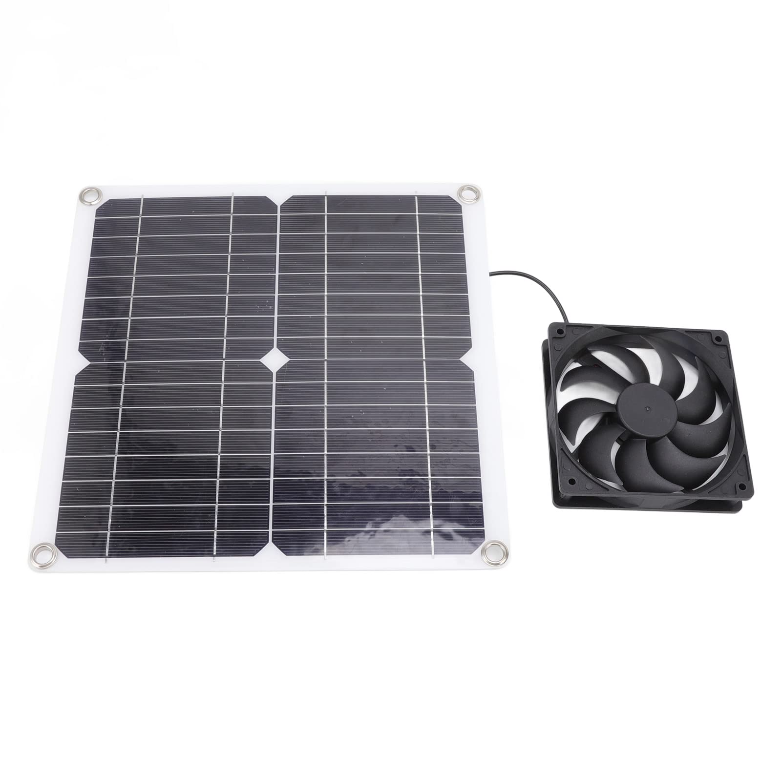 Ventilador de panel solar Aramox ideal para mantener la frescura en cámping y hogar