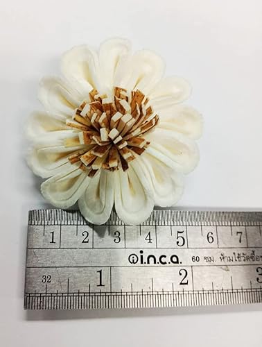 Miniatura 2 de 25 Girasol Artificial Sola Madera Difusor Flores 2.0 in Dia. Para Decorar Artesanía Blanco Naturaleza
