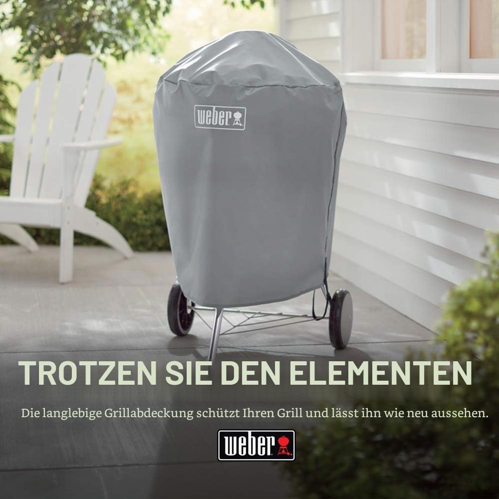 Weber 7176 Grill-Abdeckhaube für Holzkohlegrills mit einem Durchmesser von 57 cm, Grau, 15.9 x 22.7 x 3.8 cm (Packung mit 3)