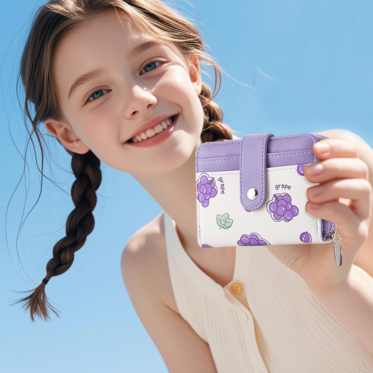 Sunwel Fashion Cute Grape Wallet Bundles image 5