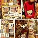 Rolife DIY Miniature Dollhouse Kit Bookstore Room Making Kit Mini Library Diorama Kit Wooden Model Building Set Hobby Christmas Birthday Gifts for Boys Girls Women (Sam's Study)