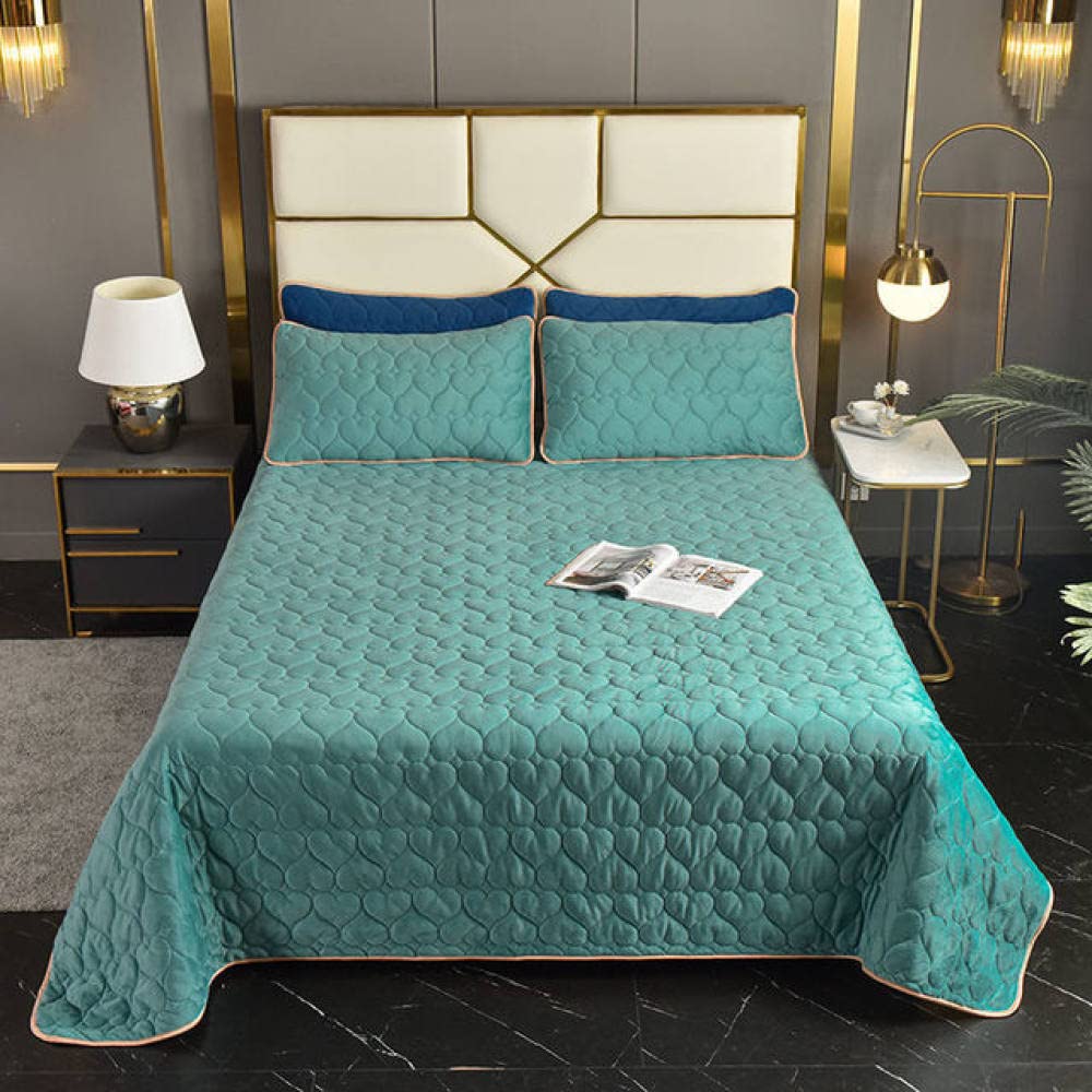 Couvre-lit en Velours de Lait Doux chaud et drap matelassé isolant