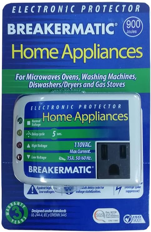 Microwave Or Washer Surge / Voltage Protector MIC150-150UEM / 110 Vac / Max Output: 15 A / Frequency: 50-60 Hz / Delay time:5 sec