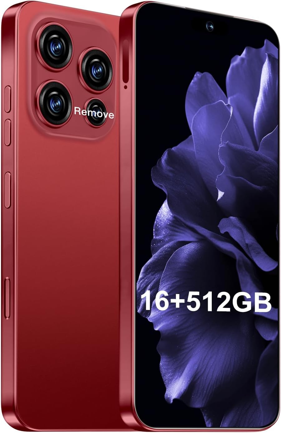 16PROMA X Smartphone: Massive 6.99" FHD+ Screen | Epic 7000mAh Battery Life | 16+512GB Extreme Speed | 108MP Pro Camera | Unlocked Android | Superior to 12GB RAM (Wine Red)