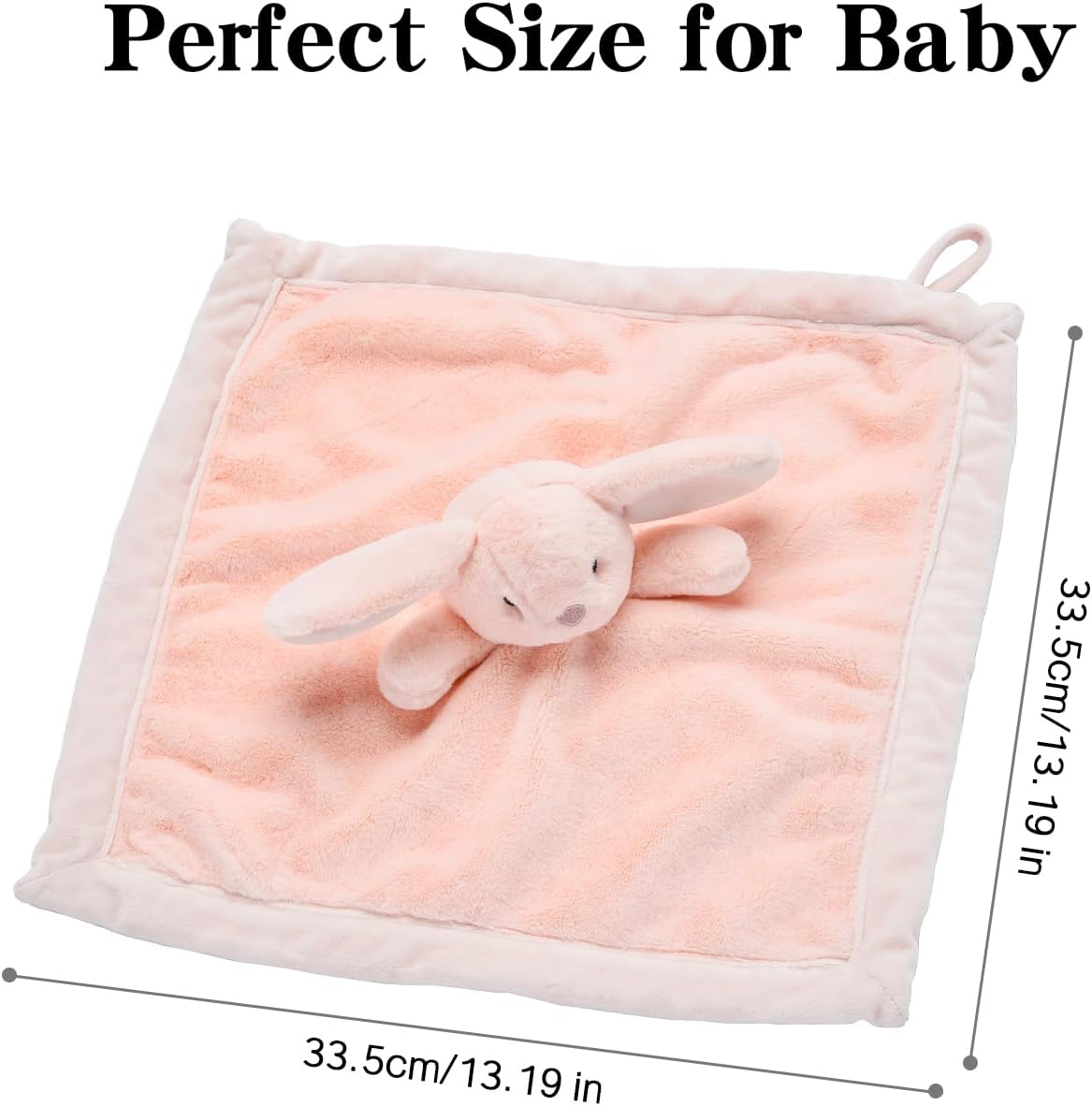 Loveys for Babies,Soft Bunny Security Blanket for Newborn Boys and Girls,Toddler Snuggle Toy Stuffed Animal,Baby Lovey, Baby Girl Gifts,Age 0+ - Image 5