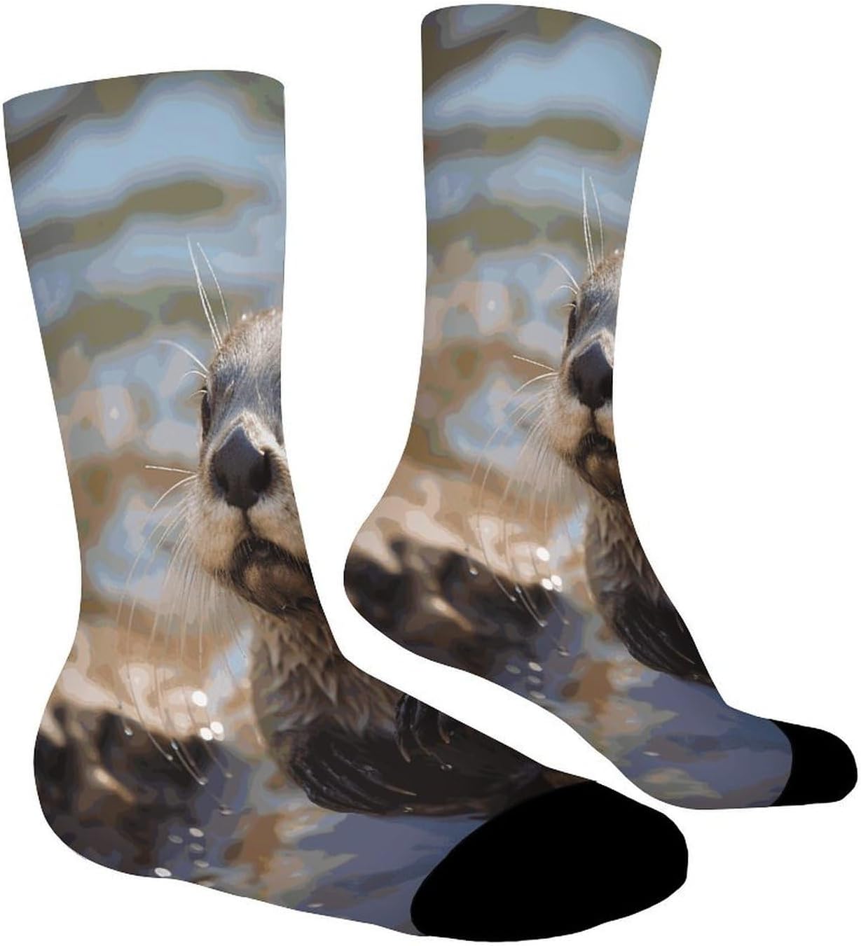 Otter Playing in The Water Compression Socks High Stocking