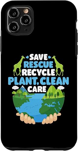 Vista 25 de iPhone 13 Pro Max Earth Day Save Rescue Recycle Plant Clean Environment Planet Case