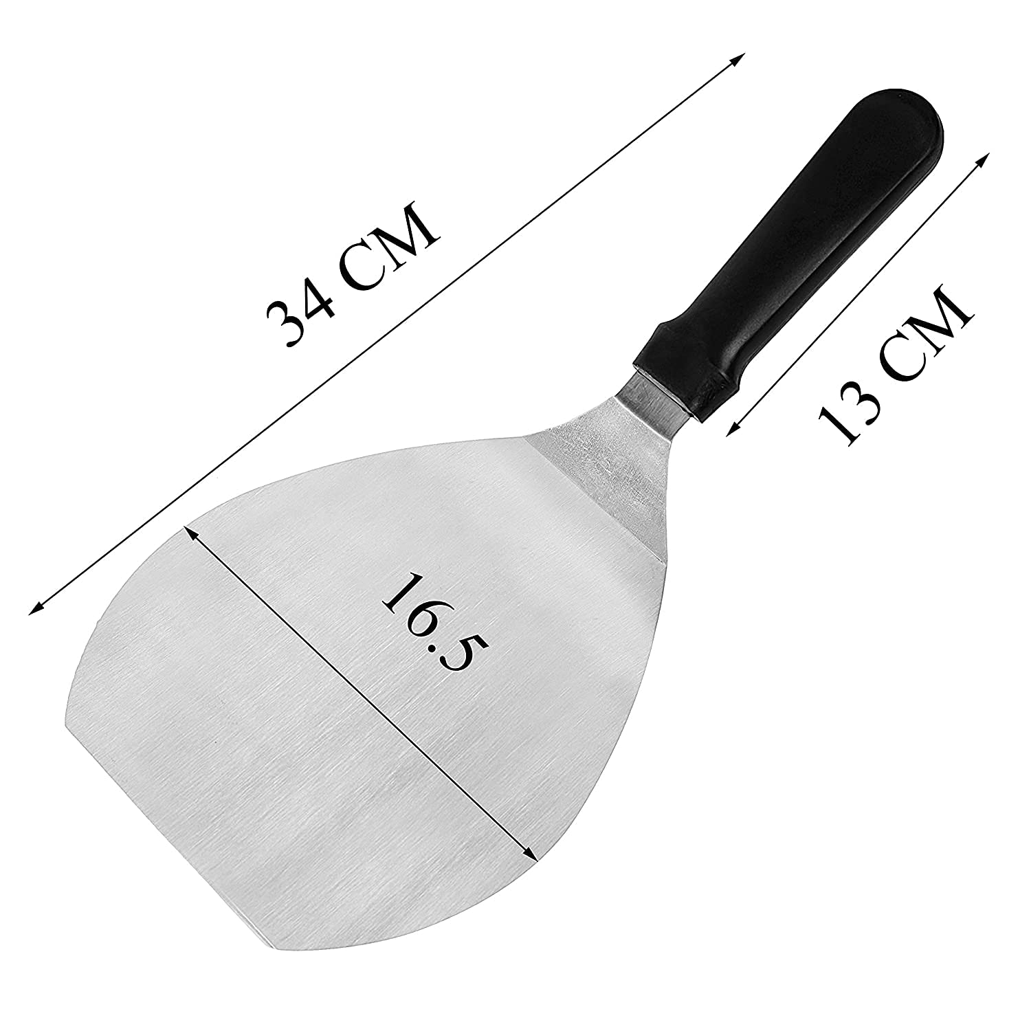 METINOX Durable Stainless Steel Pizza Lifter Spatula | Cake Lifter | Kitchen Tools | Kitchenware (34 X16.5 cm) Silver, Medium 4