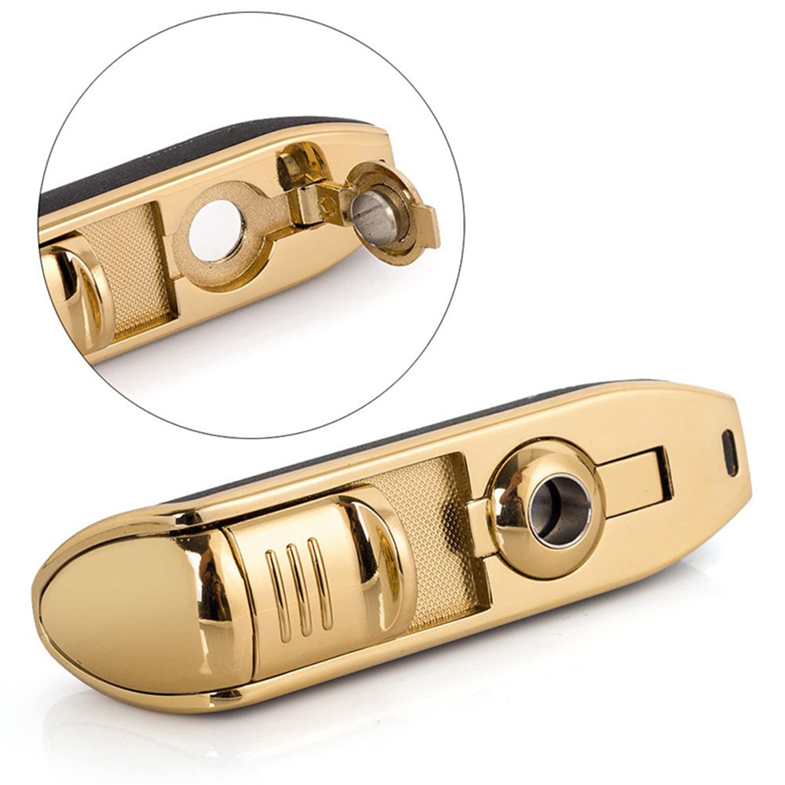 Encendedor de Cigarros de Bolsillo Triple Jet Antorcha Llama Triple Recargable Butano Gas Ajustable Metal Antorcha Inflable a Prueba de Viento Encendedor Hombres Gadgets