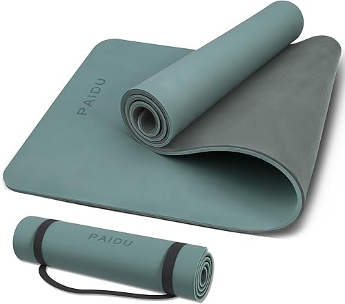 Yoga Mat Non Slip Anti-tear,extra thick-25 inch10MMHigh Resiliency Professional POE Yoga Mats for Women Men Kids,72"x24"inch,Workout, Yoga, Pilates