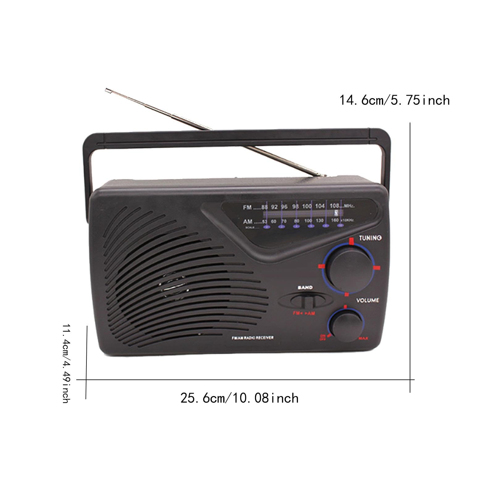 predolo Reproductor de Radio portátil para el hogar, Estilo Retro, Ligero, de Escritorio, para cumpleaños, versátil, fácil de Usar, decoración Am