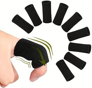 FlexiComfort 10-Pack Arthritis Finger Sleeves: Breathable & Elastic Joint Support - Relief for Arthritis, Trigger Finger & Sports Injuries