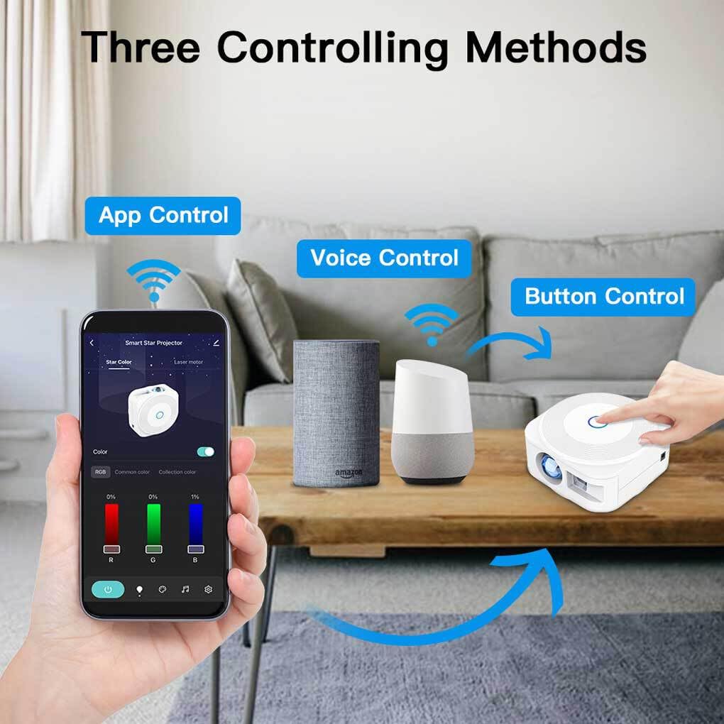 Tuya Smart Projector APP Control Starry Sky Night Light Vacaciones