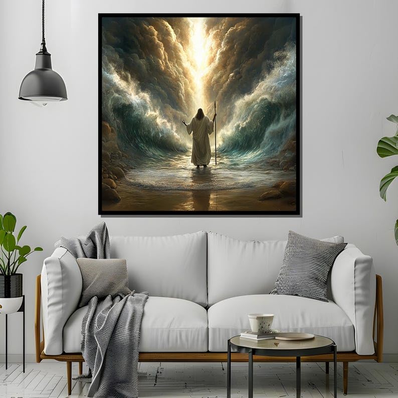 Décoration fidèle La Mer qui se sépare tableau pour mur de maison